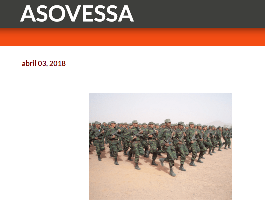 ASOVESSA abril 03, 2018: presentamos al Ejército de Liberación Popular&nbsp;Saharaui